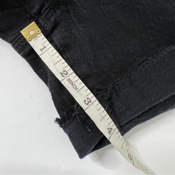 Madewell Cuffed Black Jean Shorts Size 25 - Picture 8 of 8
